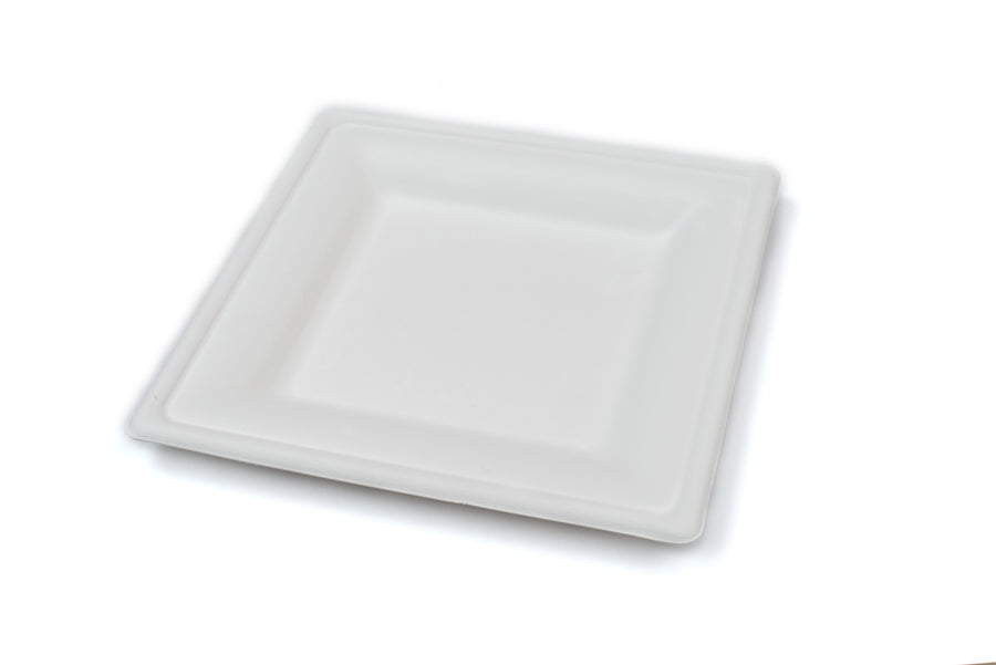 26cm x 26cm Sugarcane Bagasse Square Plate