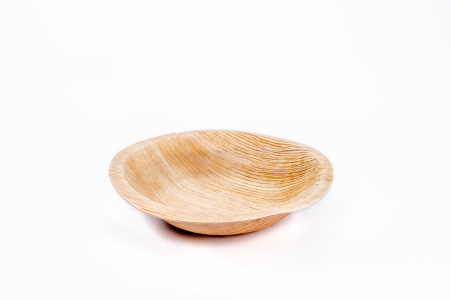 13cm Round Palm Leaf Bowl