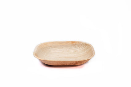 13cm Square Palm Leaf Bowl