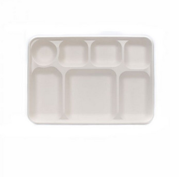 7 Compartment Sugarcane Bagasse Plate